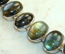 Natural labradorite bracelet