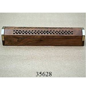 wooden incense coffin burner