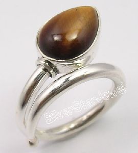 tiger eye gemstone unisex ring