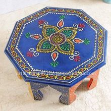 Wooden Handmade Meenakari Chowki