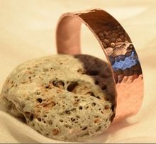 Copper Handmade Charm Bracelet Cuff rose gold