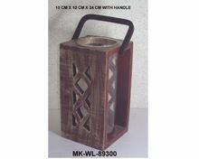 Wooden Antique Style Hurricane Lantern