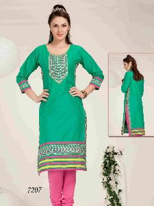 Neck border Vogue Designer Kurtis