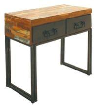 wood Console Table drawer