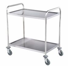 Two Tier Stainless Steel Trolley