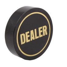 Poker Jumbo Black Dealer Button