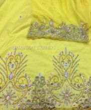 Raw silk george Fabric with blouse