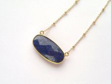 Lapis lazuli Gemstone Vermiel Gold Pendant