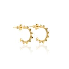 Tiny gold earrings,