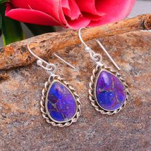 Well Formed Purple Copper earring