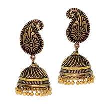 Gold and Silver Plated Jhumka Earring