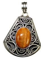 tiger eye gemstone pendant