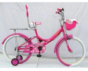 Manual Rockstar Girls Pink Basket Bicycle