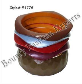 Wooden Multi Color Bangle Set