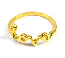 Gold Plated Plain Silver Ring