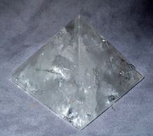 Small Clear Cut Crystal Quartz Pyramid