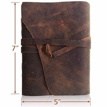 Owl Motif Genuine Leather Diary Jounral