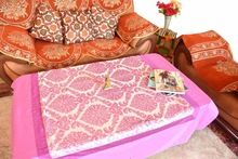 Stunning Pink Embrodried Table Runner