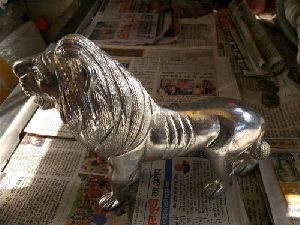 Lion Silver Statue
