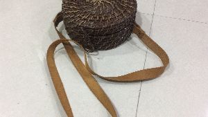 round cane bag
