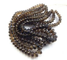 Natural Smoky Quartz Rondelle Beads