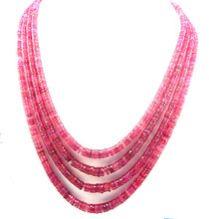 Ruby Micro Cut Beads Necklace