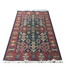 Woollen flat weave soumak carpet