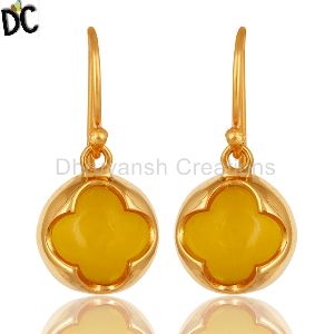 Yellow Moonstone Earrings