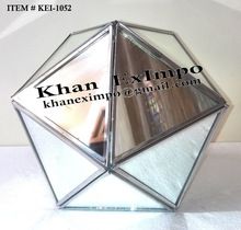 Steel Mirror Glass Ball Centerpiece