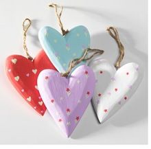 Wooden Christmas Hanging Heart