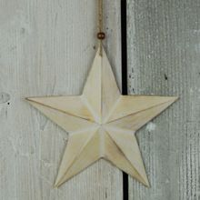 wooden hanging star