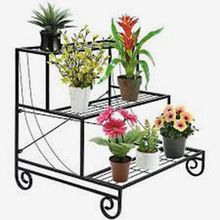 3 Tier Metal Planter Holder Flower Pot Shelf Rack