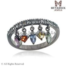 Multi Sapphire Gemstone Band Ring