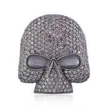 Silver Pave Skull Ring Halloween