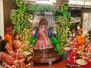 Fibre Green Bridal Entry Palki