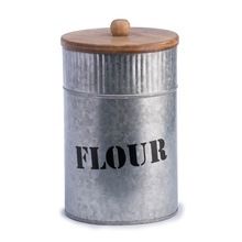 Galvanized Iron Wood Canister