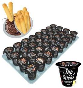 HUGS DIPSTICKS DARK CHOCOLATE BISCUIT CUP