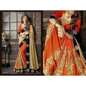 Zari Embroidered Georgette Saree