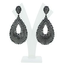 Black Pave Diamond Earrings