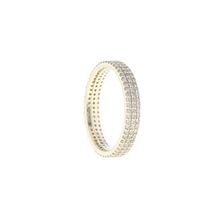 Yellow Gold Three Row Band Ring