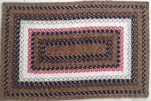 Tonal Rectangular Braided Mat