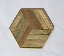 Wooden Material Hexagon Shape Coaster