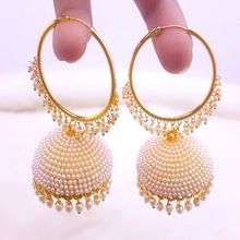 Fancy Pearl Jumka Earrings