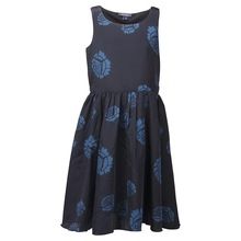 Navy Blue Polyester Girls Dress