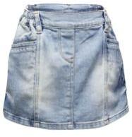 plain mini denim skirt