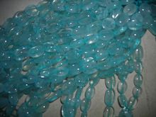 Blue topaz oval shaped loose gemstone beads