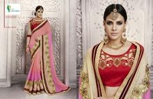 thread work gerogette sarees