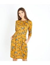 Yellow floral tulip dress