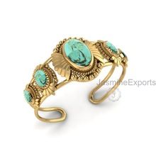 Tibetan Turquoise Oval Gemstone Bangle