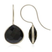 Stylish black onyx gemstone earrings